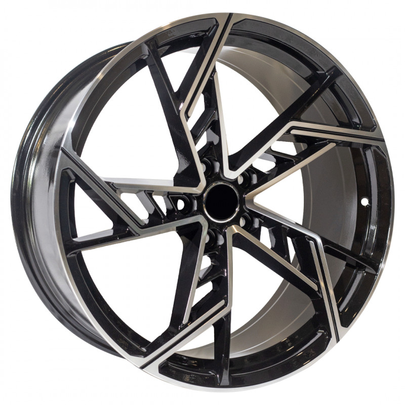 REPLICA AUDI STYLE 809 20X9 5X112 ET30 BLACK MACHINED FACED