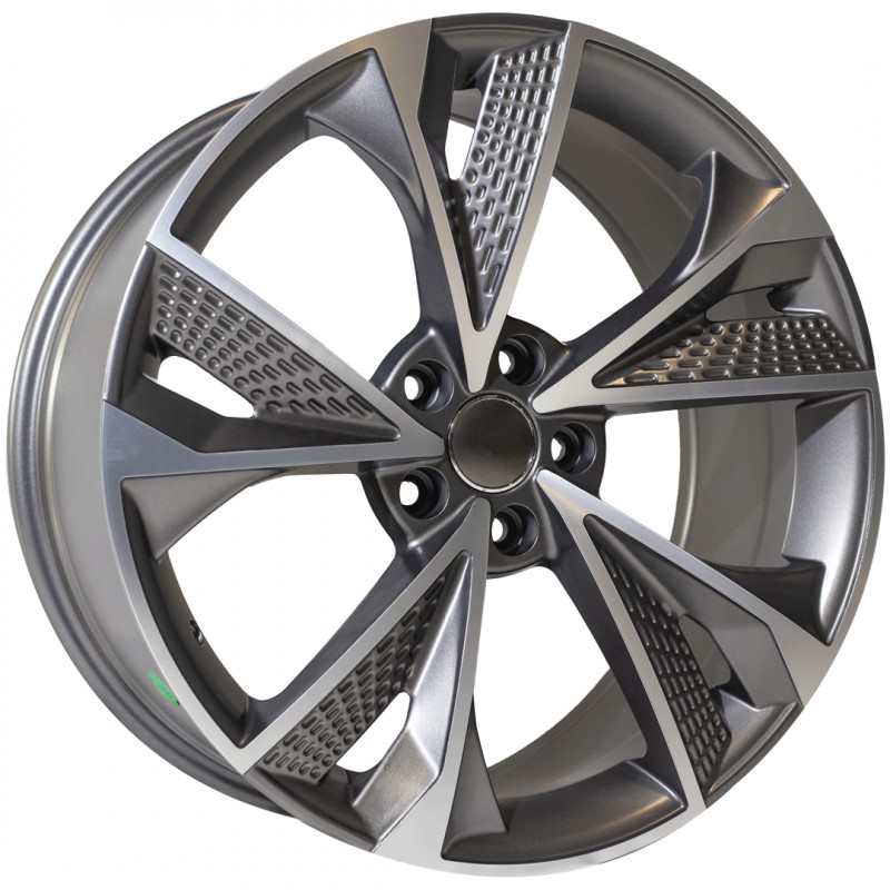 REPLICA AUDI STYLE 1566 19X8.5 5X112 ET40 MATTE GUNMETAL MACHINED FACED