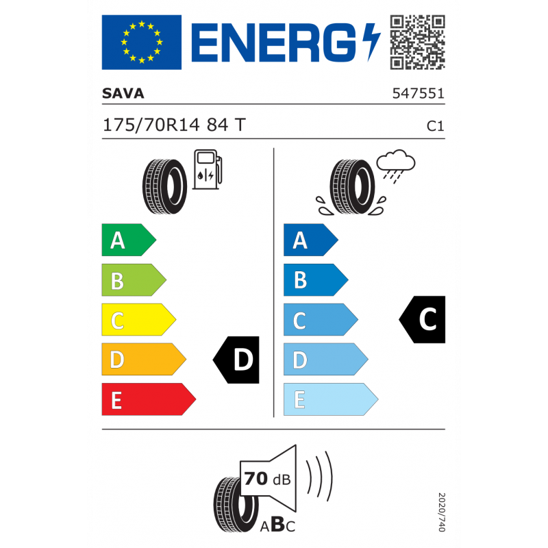SAVA 175/70R14 84T PERFECTA