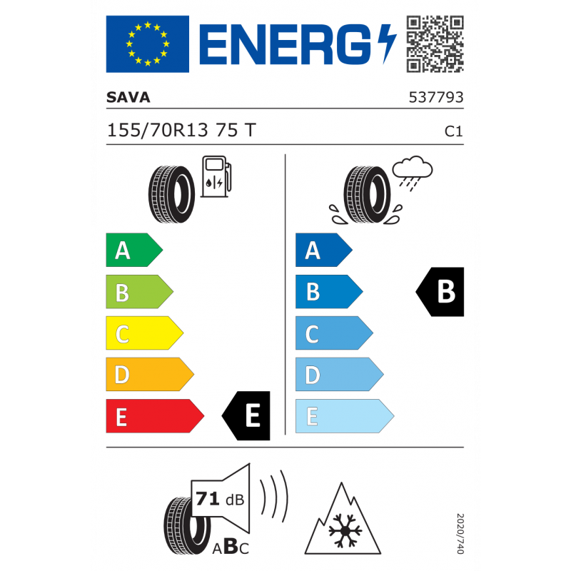 SAVA 155/70R13 75T ESKIMO S3+ MS