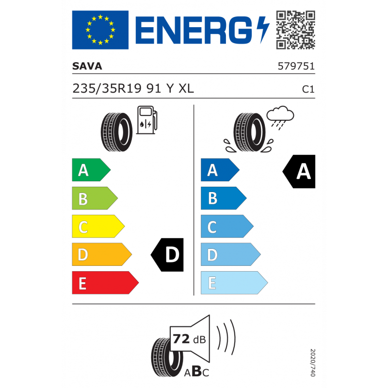 SAVA 235/35R19 91Y XL INTENSA UHP 2