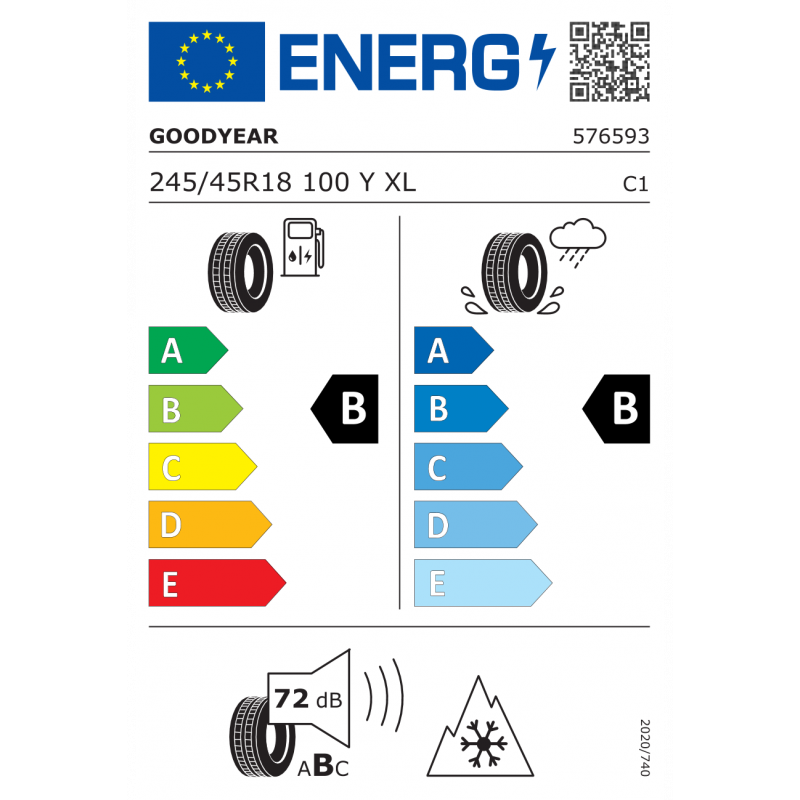 GOODYEAR 245/45R18 100Y XL VECTOR 4SEASONS G3