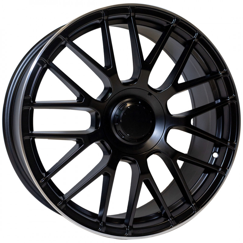 REPLICA MERCEDES STYLE 912 18X8.0 5X112 ET42 MATTE BLACK MACHINED LIP