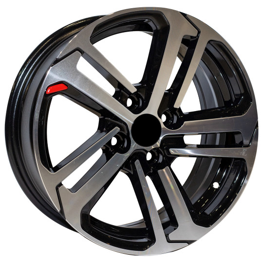 REPLICA PEUGEOT STYLE 5447 16X6.5 4X108 ET20 BLACK MACHINED FACED