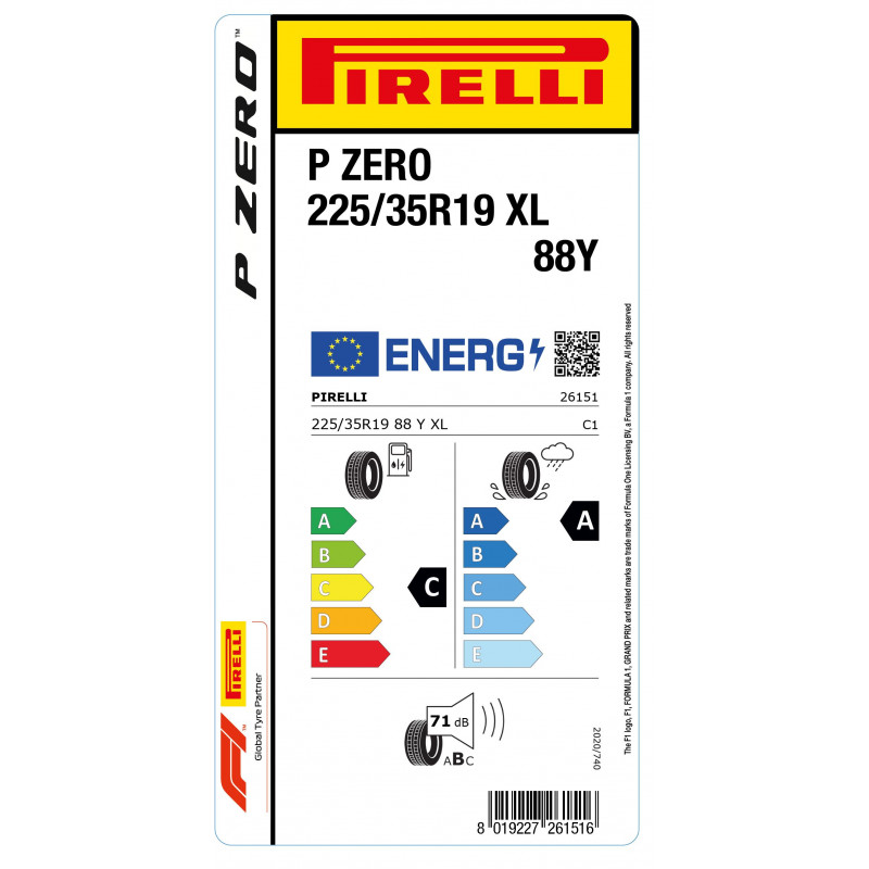 PIRELLI 225/35R19 88Y XL P ZERO