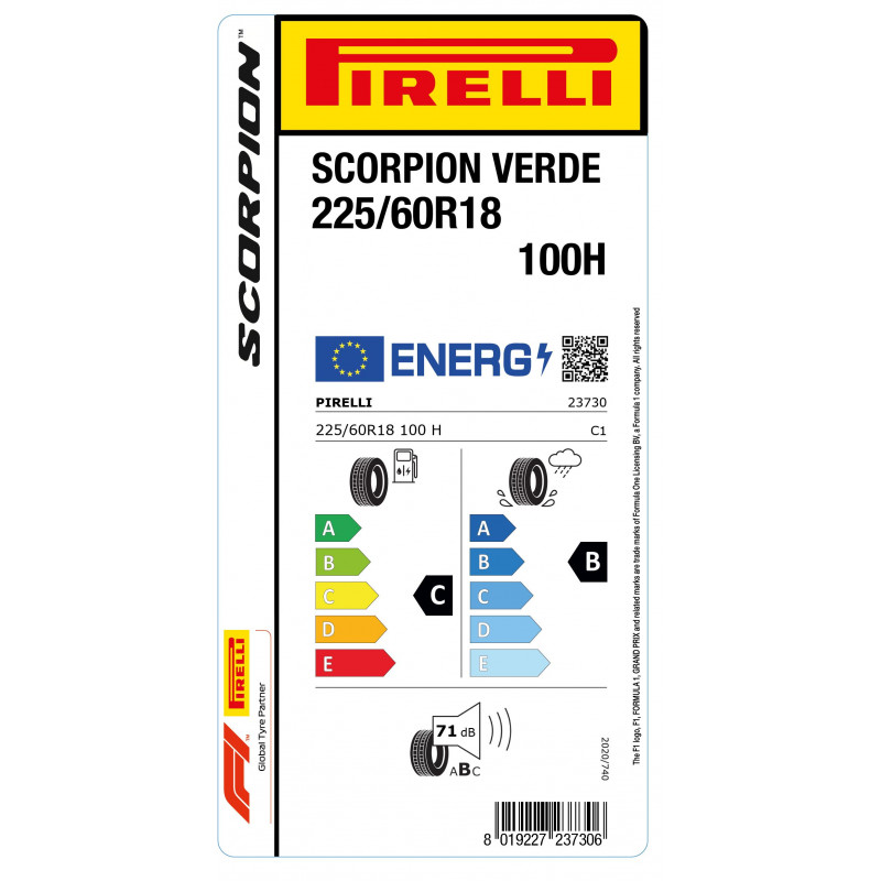 PIRELLI 225/60R18 100H SCORPION VERDE