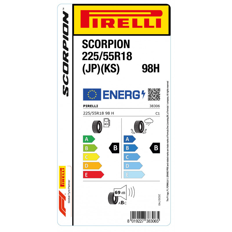 PIRELLI 225/55R18 98H (JP) SCORPION