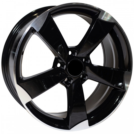 REPLICA AUDI STYLE 661 18X8 5X112 ET45 BLACK MACHINED FACED