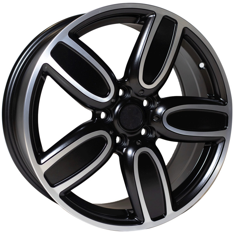 REPLICA MINI STYLE 611 18X7.5 5X112 ET45 MATTE BLACK MACHINED FACED