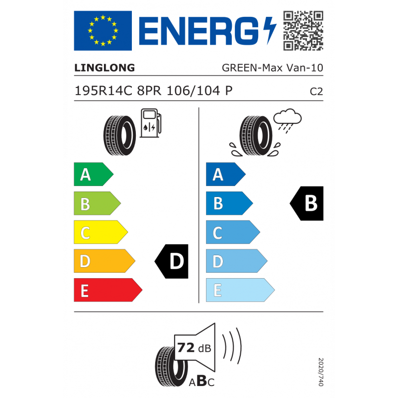 LINGLONG 195R14 106/104P GREENMAX VAN